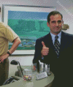 Dwight And Michael Scott Diamond Painting