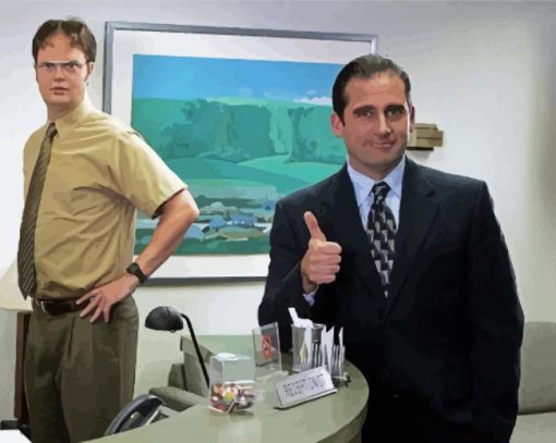 Dwight And Michael Scott Diamond Painting