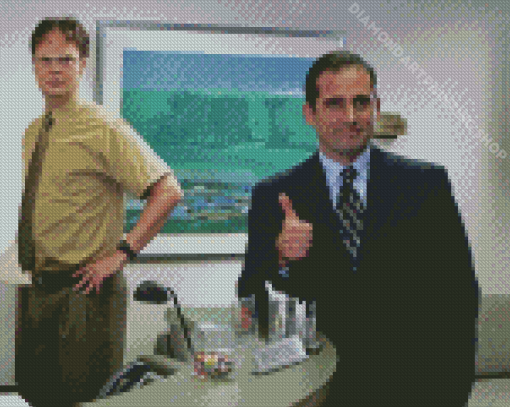 Dwight And Michael Scott Diamond Painting