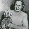 Eva Peron With Dog Diamond Painting