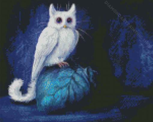 Fantasy Cat Owl Diamond Painting