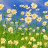 Field Of Daisies Flowers Art Diamond Painting