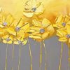 Floral Yellow And Gray Diamond Painting