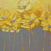 Floral Yellow And Gray Diamond Painting