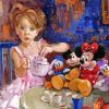 Girl And Tea With Puppets Diamond Painting