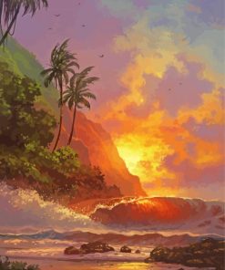 Hawaii Beach Dawn Diamond Painting