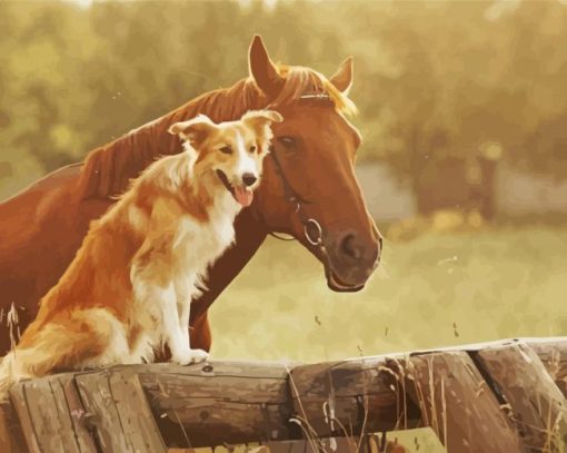 Horse And Dog Diamond Painting