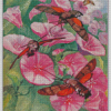 Hummingbird Hawk Moth On Flowers Diamond Painting