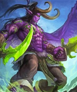 Illidan Stormrage Warcraft Game Character Diamond Painting