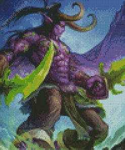 Illidan Stormrage Warcraft Game Character Diamond Painting