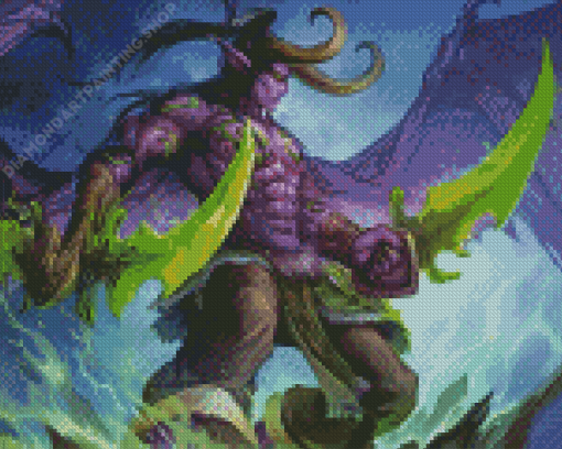 Illidan Stormrage Warcraft Game Character Diamond Painting