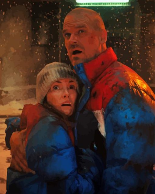 Joyce Byers And Hopper Diamond Painting