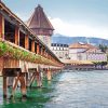 Lake Lucerne Bridge Diamond Painting