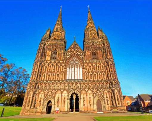 Lichfield Cathedral England Diamond Painting