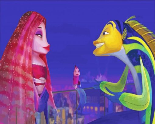 Lola Oscar And Angie From Shark Tale Diamond Painting