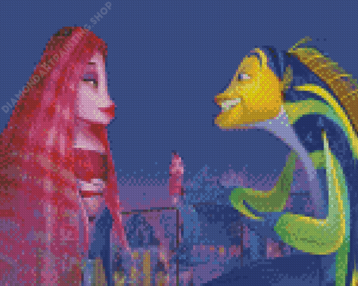 Lola Oscar And Angie From Shark Tale Diamond Painting