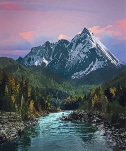 Mountains River Nature Diamond Painting