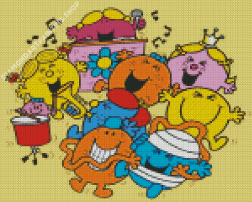 Mr Men Celebration Diamond Painting