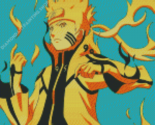 Naruto Nine Tails Sage Mode Anime Diamond Painting