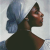 Nubian In White Diamond Painting