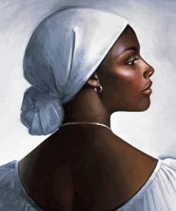 Nubian In White Diamond Painting