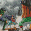 One Piece Dragon And Shanks Diamond Painting