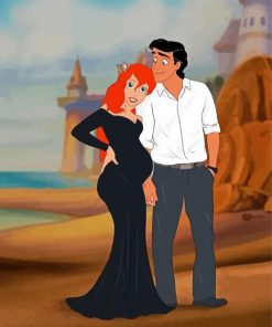 Pregnant Modern Ariel With Eric Diamond Painting