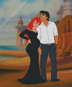 Pregnant Modern Ariel With Eric Diamond Painting