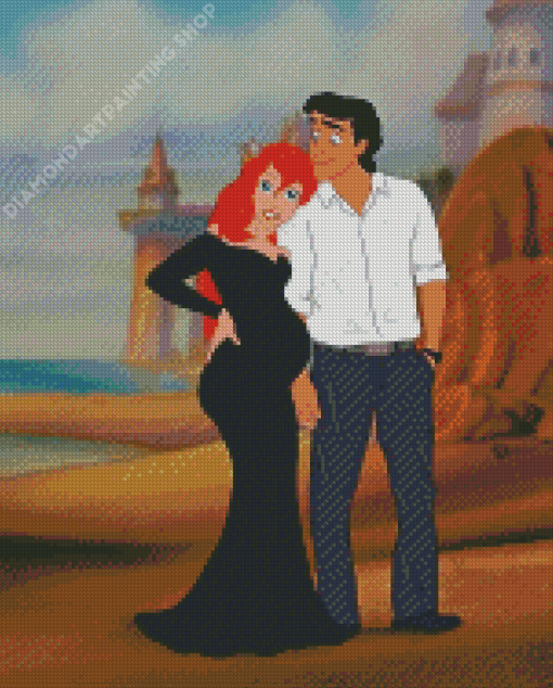 Pregnant Modern Ariel With Eric Diamond Painting