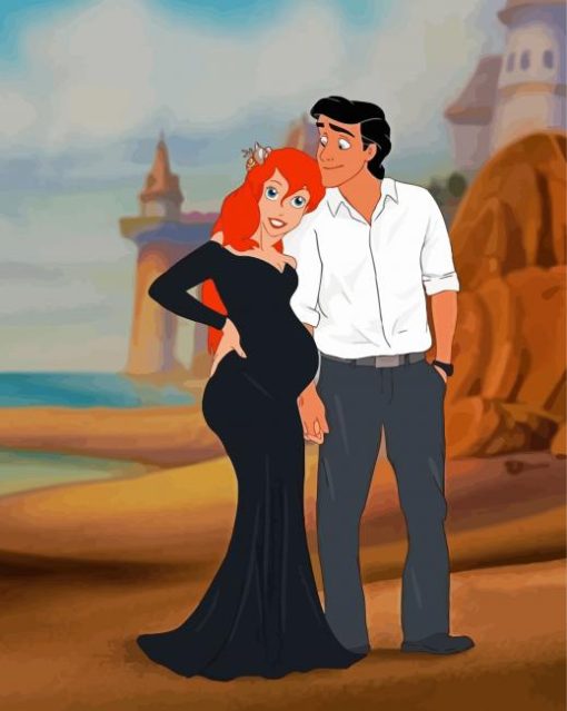 Pregnant Modern Ariel With Eric Diamond Painting