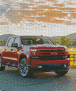 Red Chevy Z71 Diamond Painting