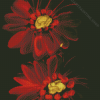 Red Gerbera Daisy Flowers Diamond Painting