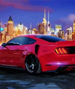 Red Mustang Gt Diamond Painting