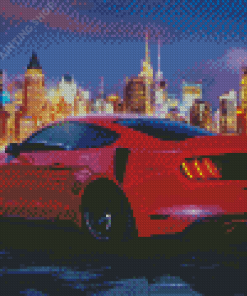 Red Mustang Gt Diamond Painting