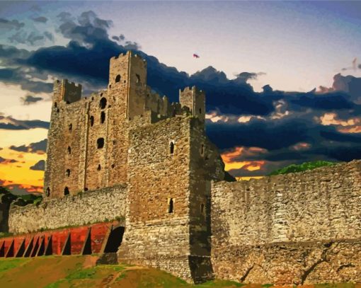 Rochester Castle Building Diamond Painting