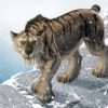 Saber Tooth Tiger In Winter Diamond Painting