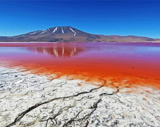 Salt Lake Laguna Colorado Bolivia Diamond Painting