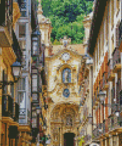 Spain San Sebastian Old Town Diamond Painting