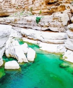 Wadi Ash Shab River Diamond Painting