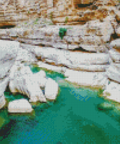 Wadi Ash Shab River Diamond Painting