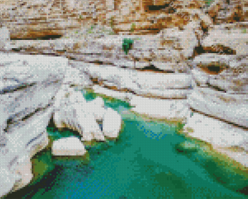 Wadi Ash Shab River Diamond Painting