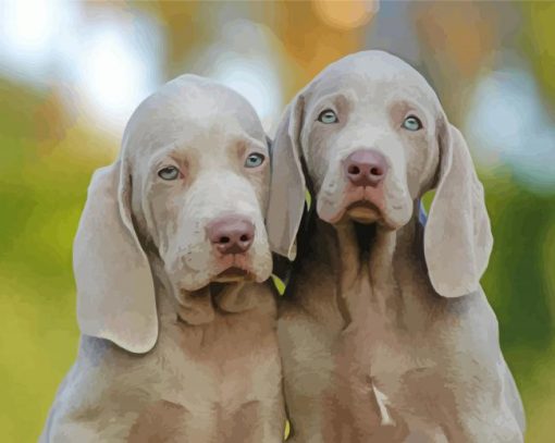 Weimaraner Puppy Dogs Diamond Painting