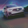 White Acura Car Diamond Painting