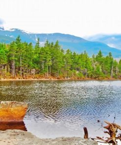 White Mountains Lake Diamond Painting