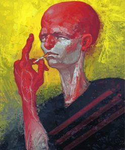 Abstract Man With Cigarette Diamond Painting