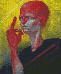 Abstract Man With Cigarette Diamond Painting