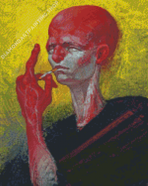 Abstract Man With Cigarette Diamond Painting