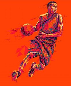 Abstract Basketball Player Diamond Painting