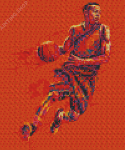 Abstract Basketball Player Diamond Painting