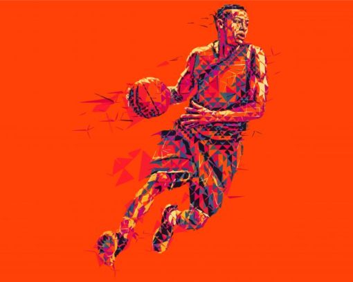 Abstract Basketball Player Diamond Painting